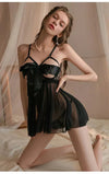 BOWKNOT LACE SUSPENDER DRESS ( BLACK ) SENCIA.