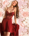 SENCIA LULU &amp; SKY Red NightGown Set Sencia Lingerie