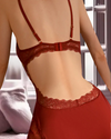 SENCIA LULU &amp; SKY Red NightGown Set Sencia Lingerie