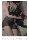 Butterfly Mesh Nightgown ( Black ) SENCIA.