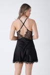 Satin Black Nightgown Set karlinax Offical
