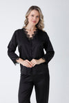 Satin Black Nightgown Set karlinax Offical