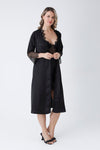 Satin Black Nightgown Set karlinax Offical